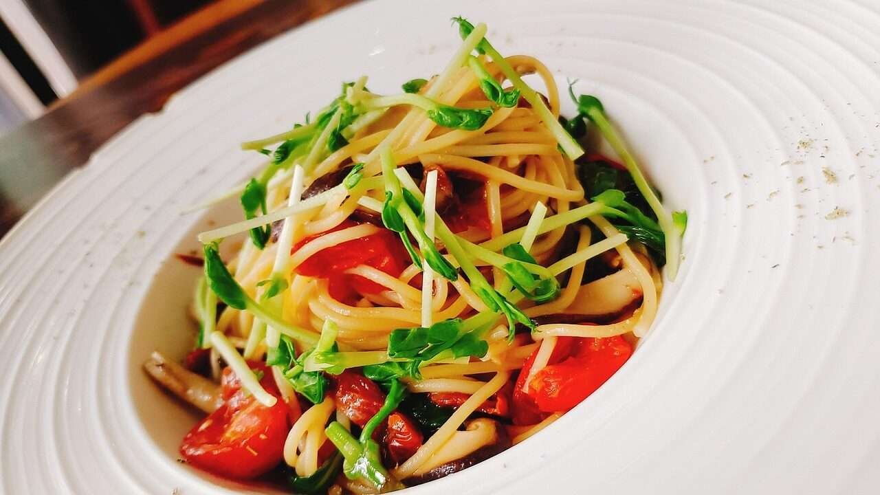gourmet, pasta, vegetable, vegan, meal, gastronomy