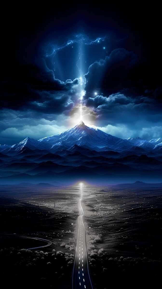 ai illustration, ai technology, ai design, ai, artwork, cloudy, creative, curved, drone, highway, journey, lights, line, mountains, national, nature, night, park, peak, place, range, road, route, ai, ai, ai, ai, ai
