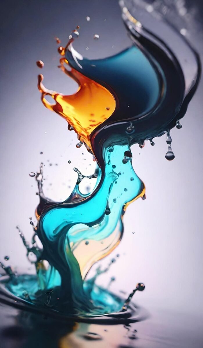 ai generated, liquid, ink, splash, agua, colors, art, background