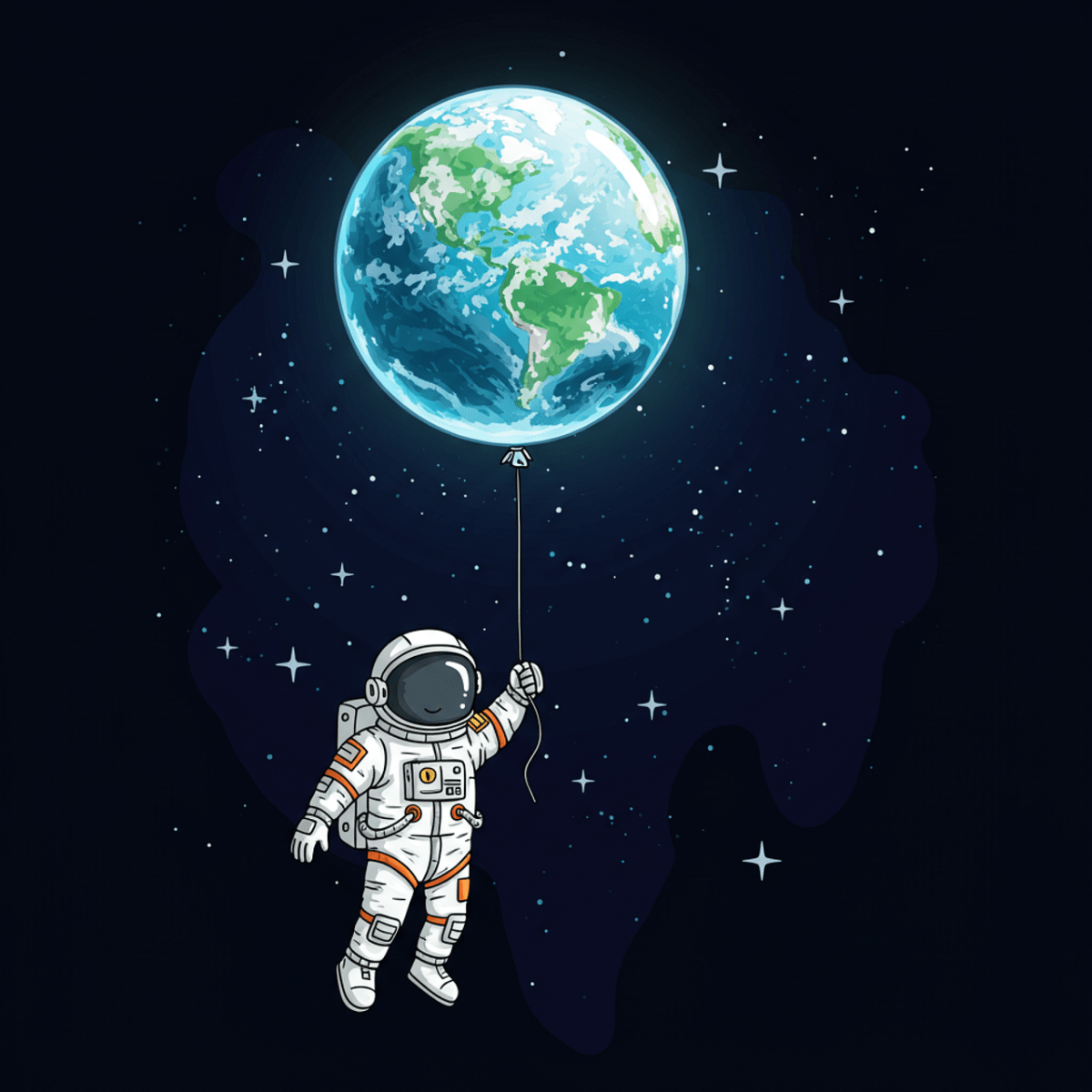 ai generated, universe, galaxy, stars, space, astronaut, planets, mascot